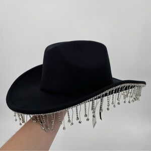 Urban Outfitters Diamond Fringe Cowboy Cowgirl Hat Rhinestone